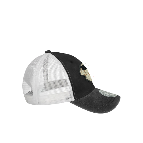 Gorra trucker deslavada negra "Lucky Dog" – Estilo fresco con buena vibra
