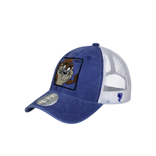Gorra trucker deslavada royal "Taz" – Dale un giro audaz a tu estilo diario
